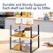 VUSIGN Cabinet Organizer Shelf, 4 Sets Kitchen Counter Shelves, Stackable Expandable Spice Rack,Cloud White and Natural Beige